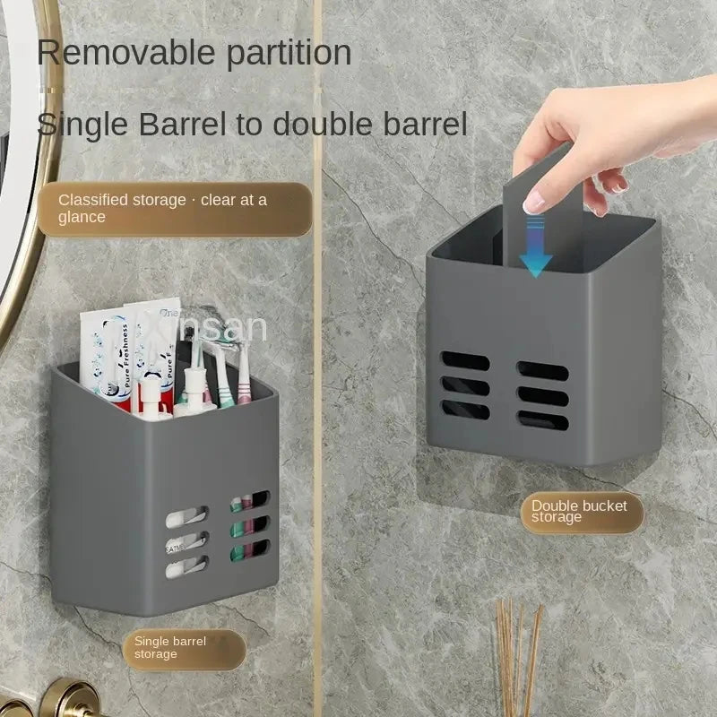 Bathroom Shelf Makeup Storage Organizer No Drill Toiletries Shelves Wall Mount Comb Skin Care Product Rack Bathroom Accessories