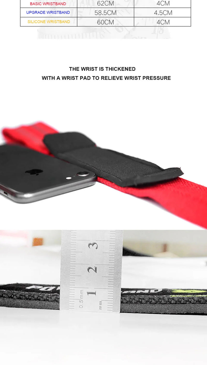 AOLIKES Weightlifting Wrist Straps Strength Training Adjustable Non-slip Gym Fitness Lifting Strap Wrist Support Grip Band