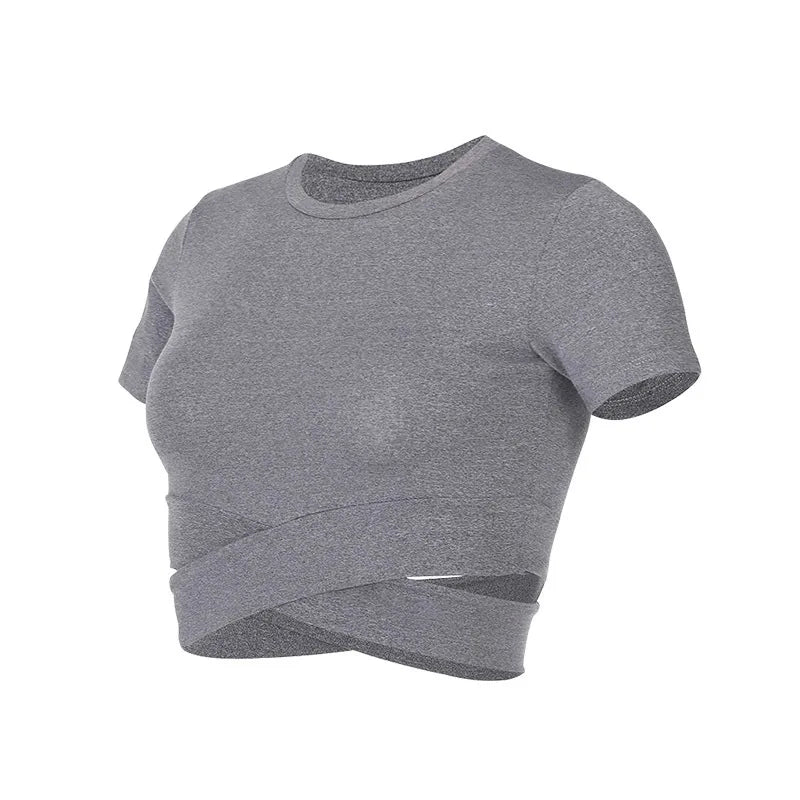 Women's Fitness T-shirts 2024 Clothing Gym Shirt Female Seamless Yoga Top Sportswear Crop Tops Sports Wear For Women T-shirt