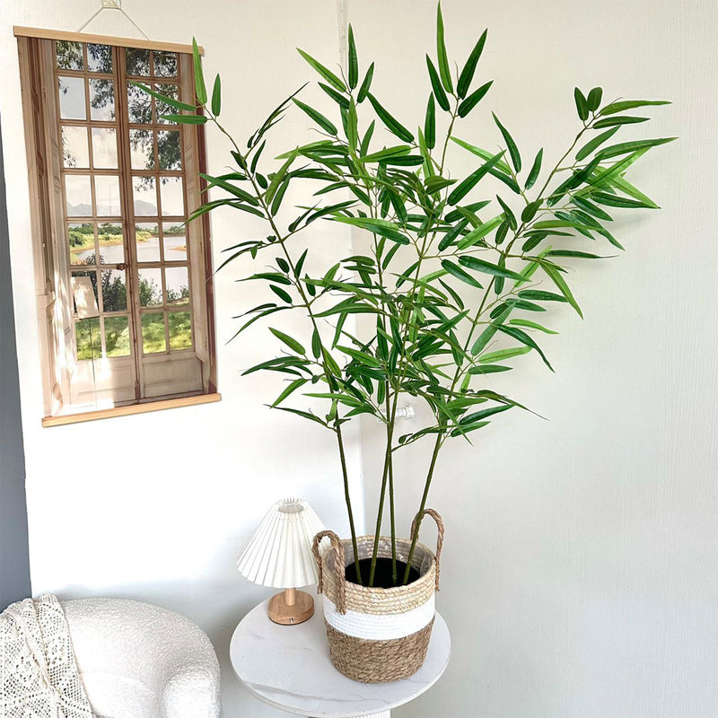 Artificial Green Bamboo PU+PVC Non-fading Light Luxury Demolition Bamboo Indoor and Outdoor Courtyard Decoration 1.2M To 2.4M
