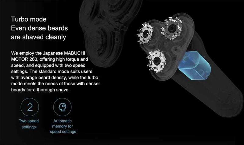 Xiaomi Mijia S500 Electric Shaver 3 Blade Men's Dry & Wet Shaving Washable Beard Shears Beard Trimmer for Mens Electric Shaver