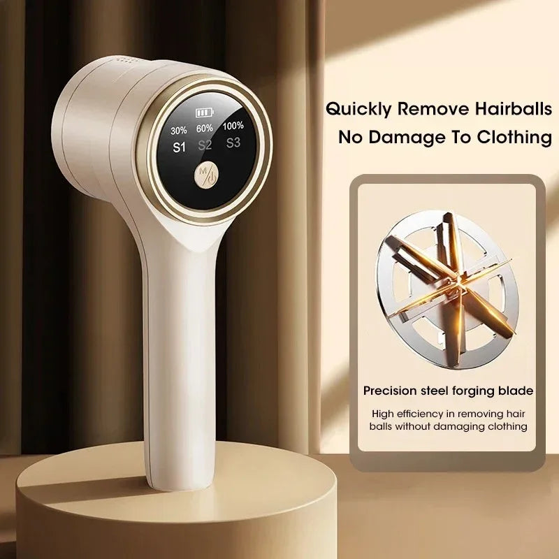 Electric Lint Remover Household Hair Ball Trimmer For Clothing Rechargeable Sweater and Clothing Fuzz Remover LED Display