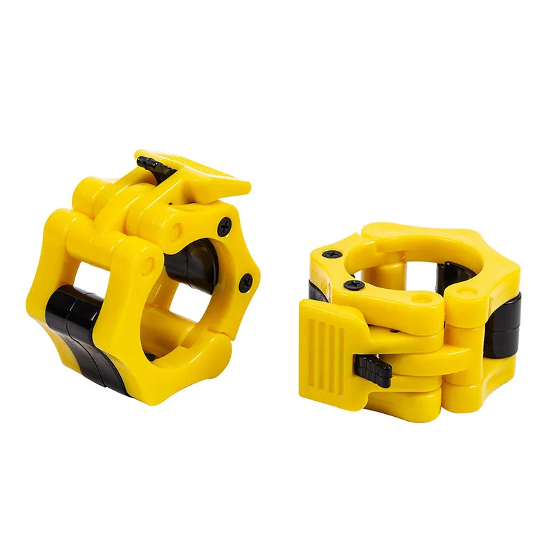 2.5CM 2pcs Barbell Clamps Spin Lock Collars Weight Bar Clips for Weightlifting Strength Training Gym Fitness Equipment