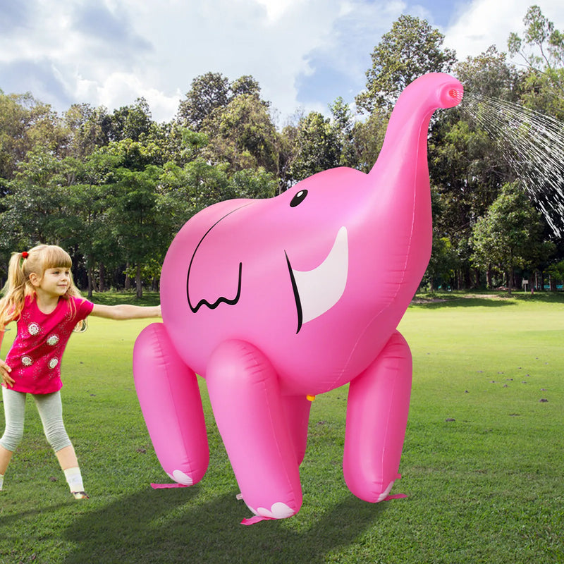 Swimming Pool Inflatable Water Jet Elephant Outdoor Lawn Sprinkler Play Elephant Fountain Air Cushion Folding Water Jet Doll