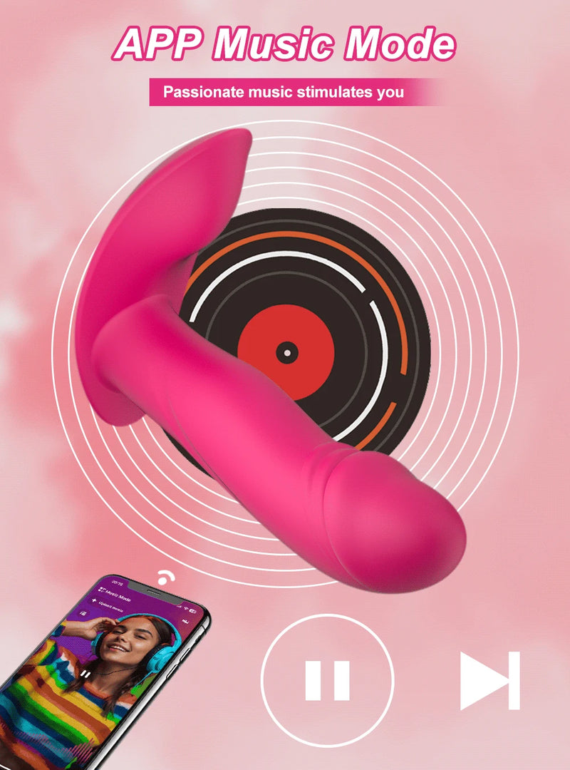 APP Control Wearable Dildo Vibrator for Women Clitoris Stimulator G-Spot Massager Female Anal Butt Plug Vibrating Adult Sex Toys