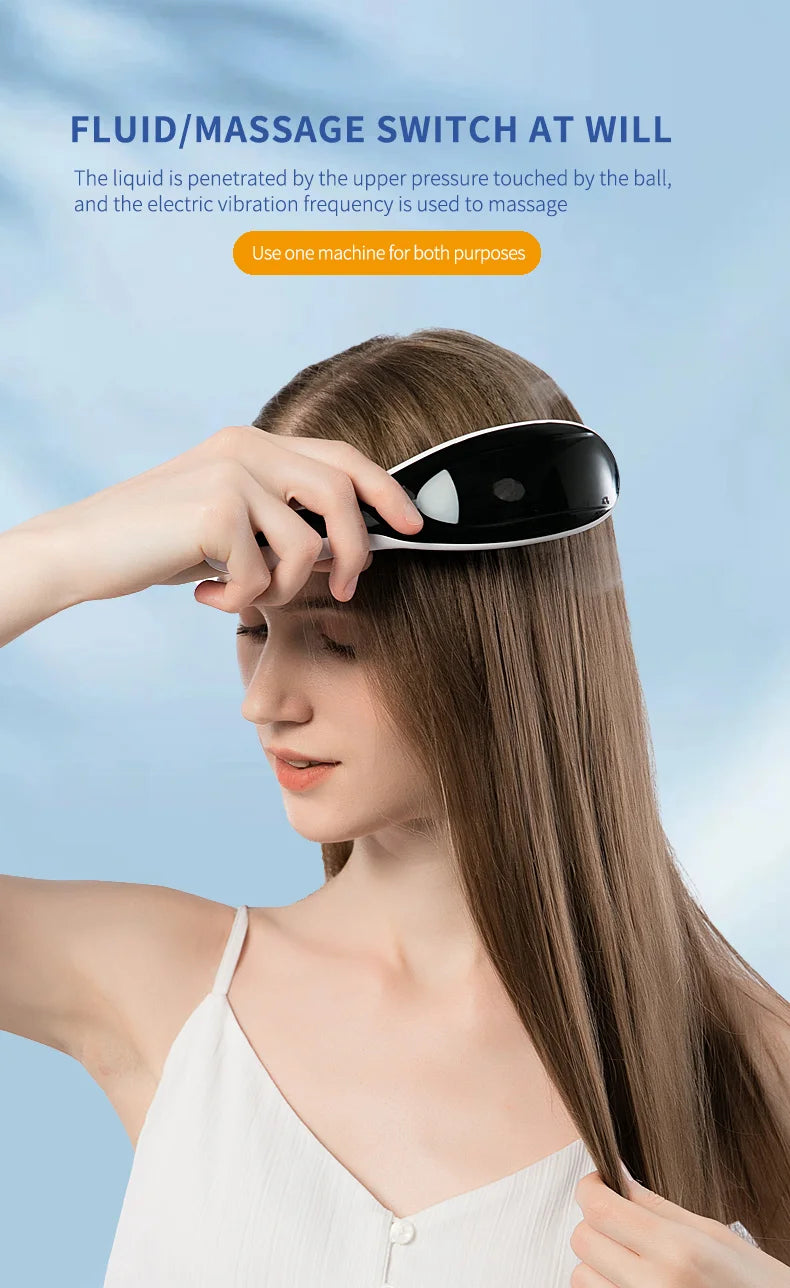 Electric massage comb for hair loss prevention, meridian head massage device, phototherapy hair care comb, colorful hair care ma