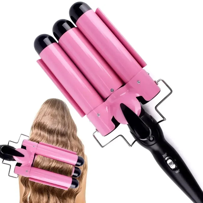 Electric Curling Stick Egg Roll Korean Style Water Ripple Perm Three-tube Curling Iron Wave Waver Styling Tools Hair Styler Wand