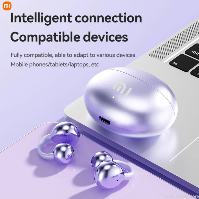 Xiaomi Open Ear Clip Earbuds ENC Wireless Bluetooth5.4 Headphone Noise Cancelling Earphone With Mic For Android iOS
