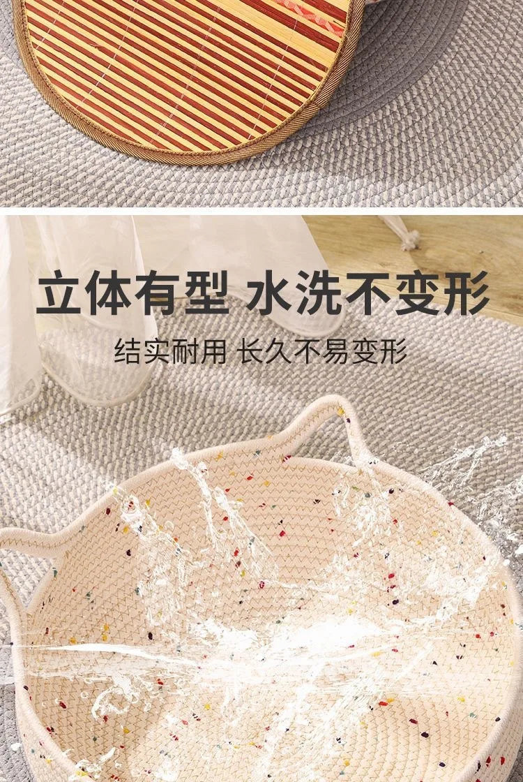 New Deep Sleep Comfort In Summer Cat Bed Iittle Mat Basket Small Dog House Products Pets Tent Cozy Cave Nest Indoor Cama