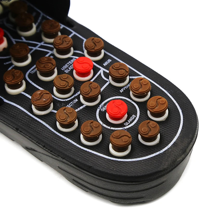 Acupoint Massage Slippers  Massager Shoes For Feet Unisex Home Flip Flop Health Care   Rotating  Feet Chinese Acupressure
