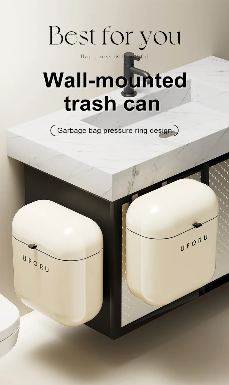 "UFORU household Large Capacity Wall-mounted  Trash Can  Kitchen storage organization"