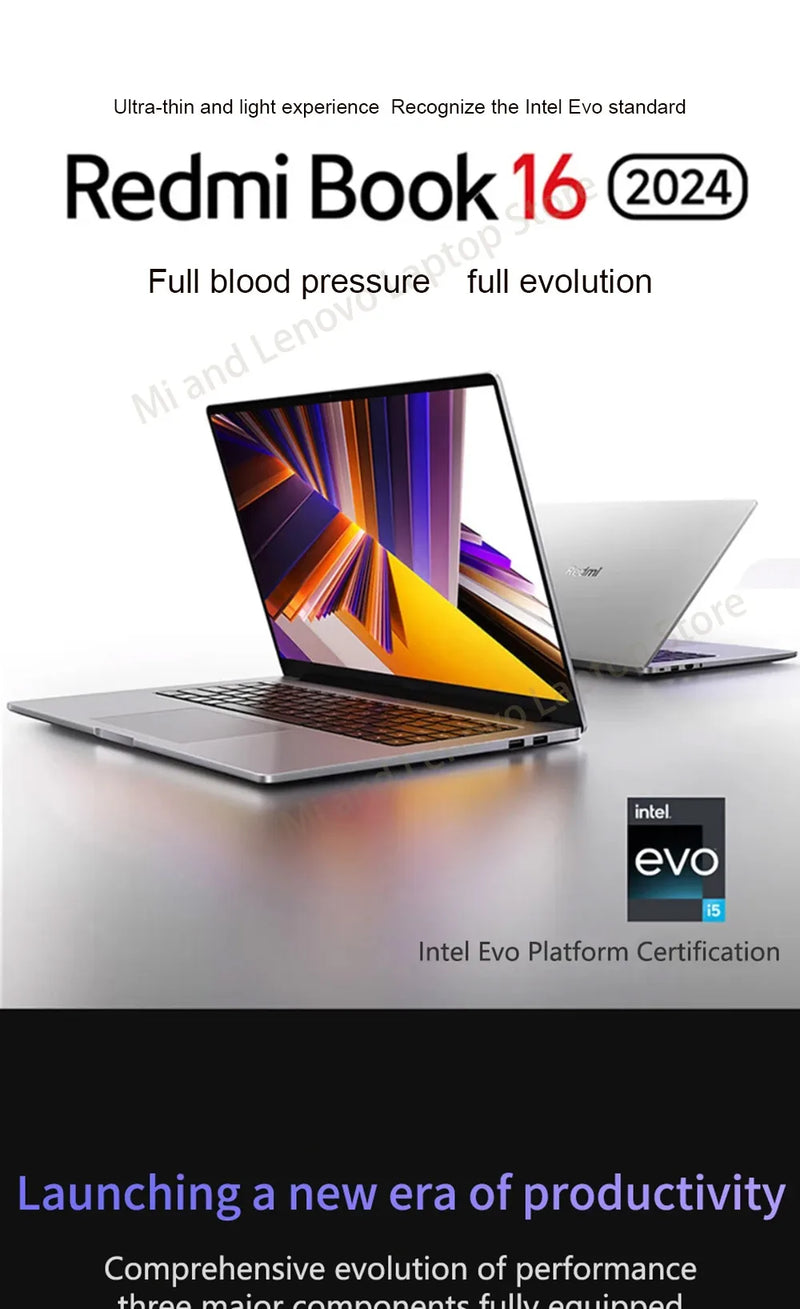 【Moscow Warehouse】Xiaomi RedmiBook 16 2024 New i5-13420H/13500H/12450H 16G 512G 16inch Screen JYU4577CN/JYU4585CN/JYU4614CN