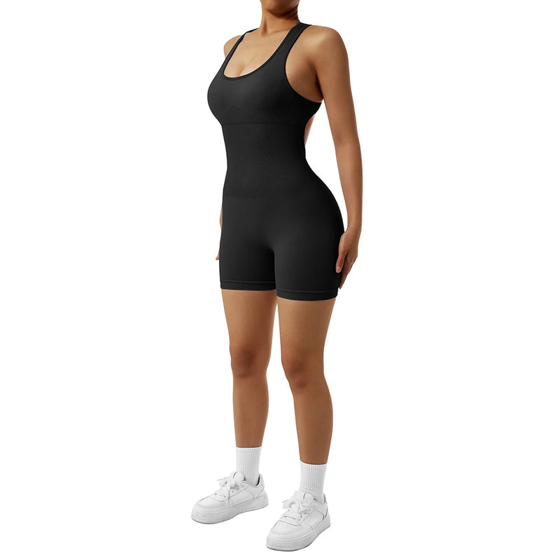 2024 Jumpsuits Women Yoga Shorts Female Sleeveless Sport Romper Bodysuits Summer Yoga Playsuits Skinny Gym Fitness Outfits