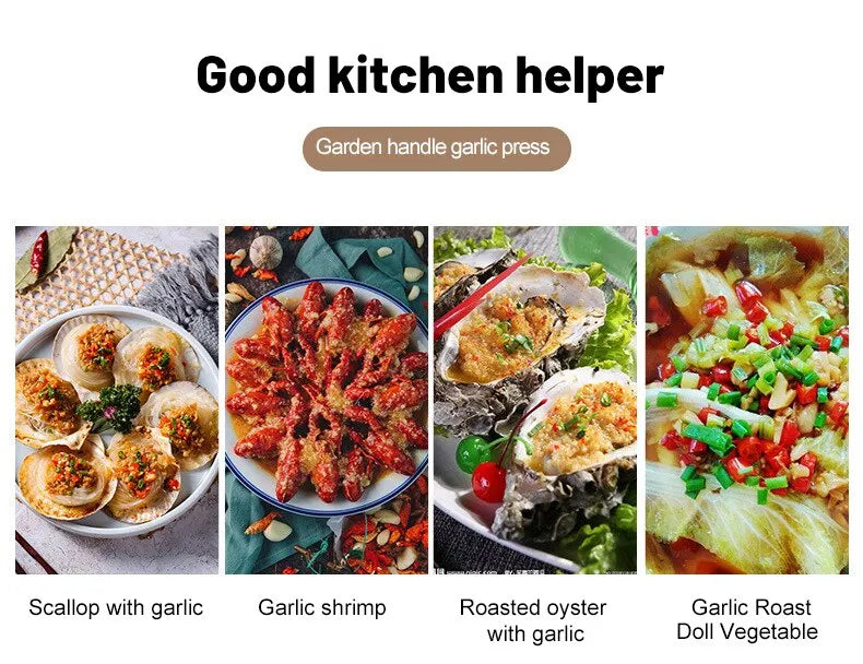 1pc Stainless Steel Garlic Press Household Garlic Garlic Press Manual Garlic Press Creative Kitchen Tools