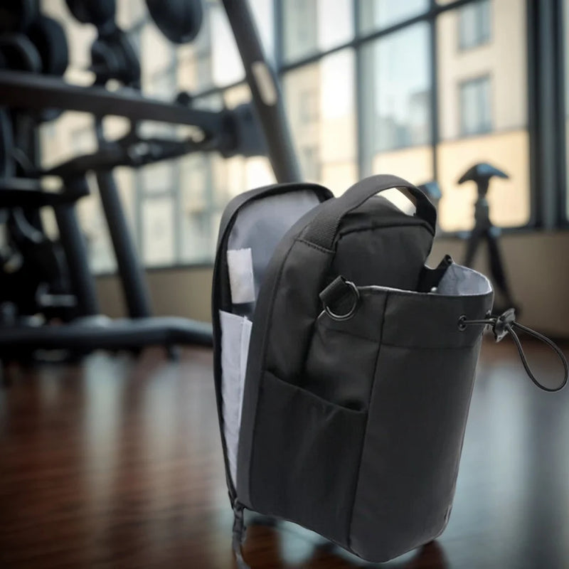 Gym Water Bottle Magnetic Bag-Ultra-Light Water-Resistant, Multi-Way Wear with Adjustable Straps for Fitness