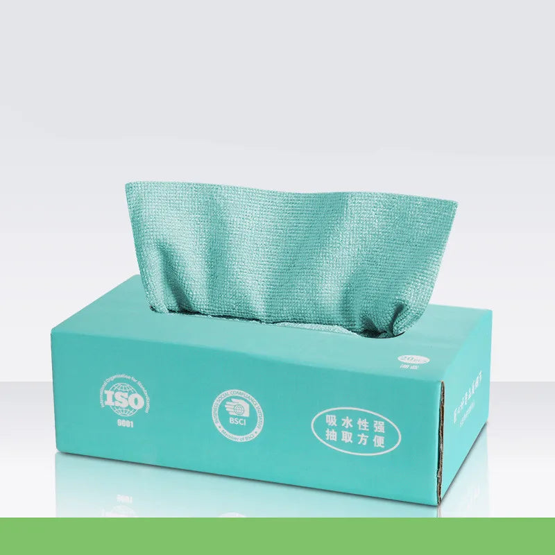 20pcs/box Pull-out Disposable Rags for Kitchen Household Absorbent Microfiber Scouring Pad