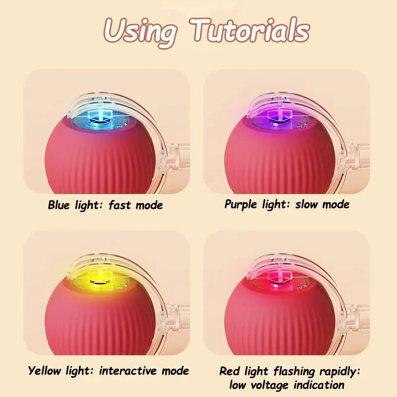 2025 Hot Electric Dog Ball Toys Automatic Rolling Ball Rechargeable Smart Pet Interactive Plush Toy Dog Cat Training