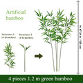 Artificial Green Bamboo PU+PVC Non-fading Light Luxury Demolition Bamboo Indoor and Outdoor Courtyard Decoration 1.2M To 2.4M