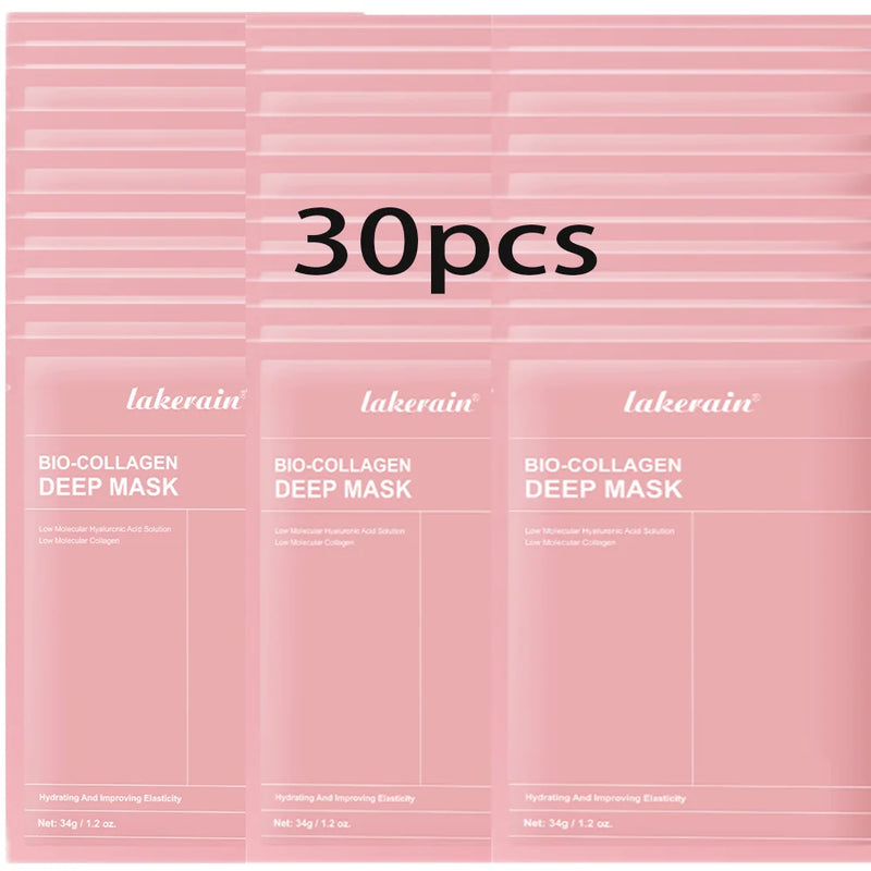 Bio-Collagen Real Deep Mask Supplement Collagen Hydrating Overnight Hydrogel Mask Elasticity Improvement Pore Minimizing Firming