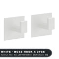 1-4Pcs Strong Adhesive Wall Hook Sticker Hanging Coat Rack Clothes Hanger Shower Robe 3M Hook Kitchen Bathroom Towel hooks Black