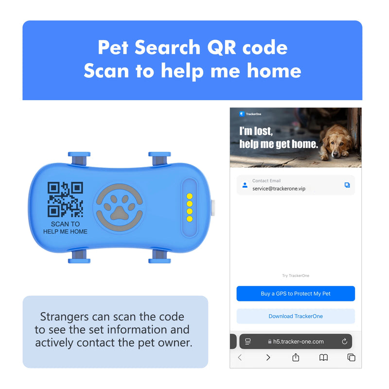 ‌4G Dog Cat GPS Tracker for Pets - Waterproof Smart Locator with App, Live Tracking & Light/Sound Search, Free Trial Included