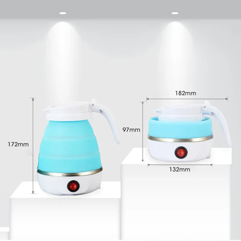 600ML Foldable And Portable Teapot Water Heater Household Travel Electric Water Kettle Kitchen Appliances Water Boiling Pot
