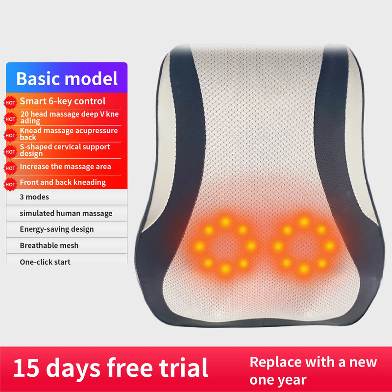 Electric Cervical Pillow For Neck Airbag Ttraction Shiatsu Head Body Back Waist Massager Car With Heating Vibrating Massage
