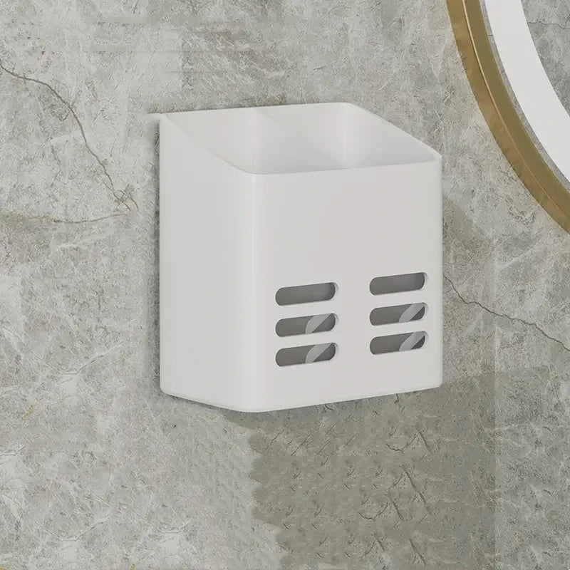 Bathroom Shelf Makeup Storage Organizer No Drill Toiletries Shelves Wall Mount Comb Skin Care Product Rack Bathroom Accessories