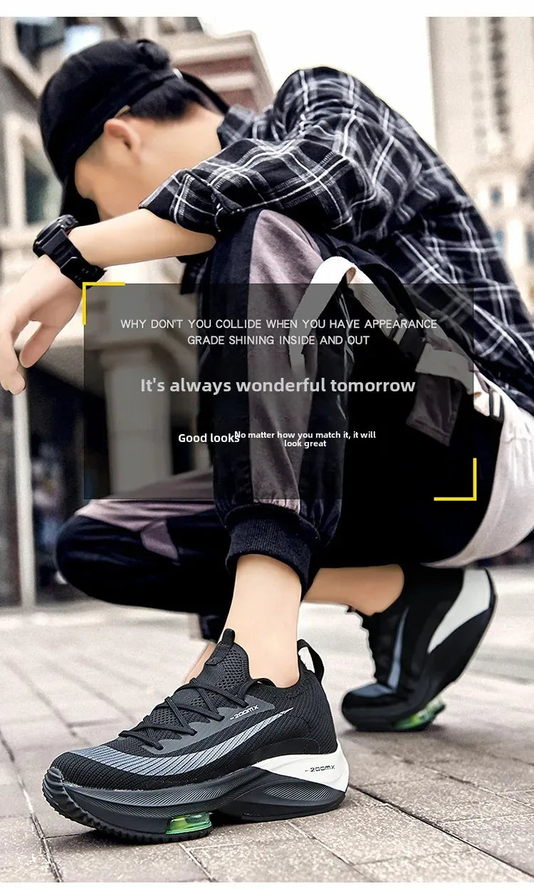 Plus Size New 2024 Spring Air Cushion Sports Men's Running Shoes Unique Fashionable Trendy Lightweight Men's Footwear From China