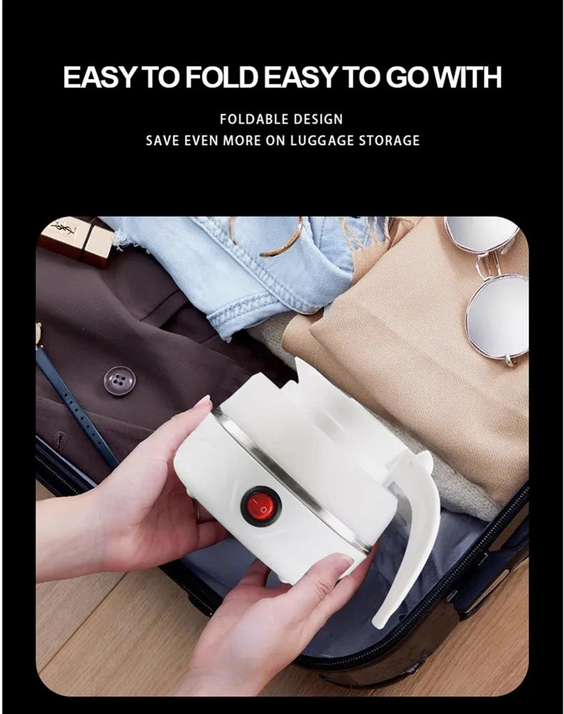 600ML Foldable And Portable Teapot Water Heater Household Travel Electric Water Kettle Kitchen Appliances Water Boiling Pot