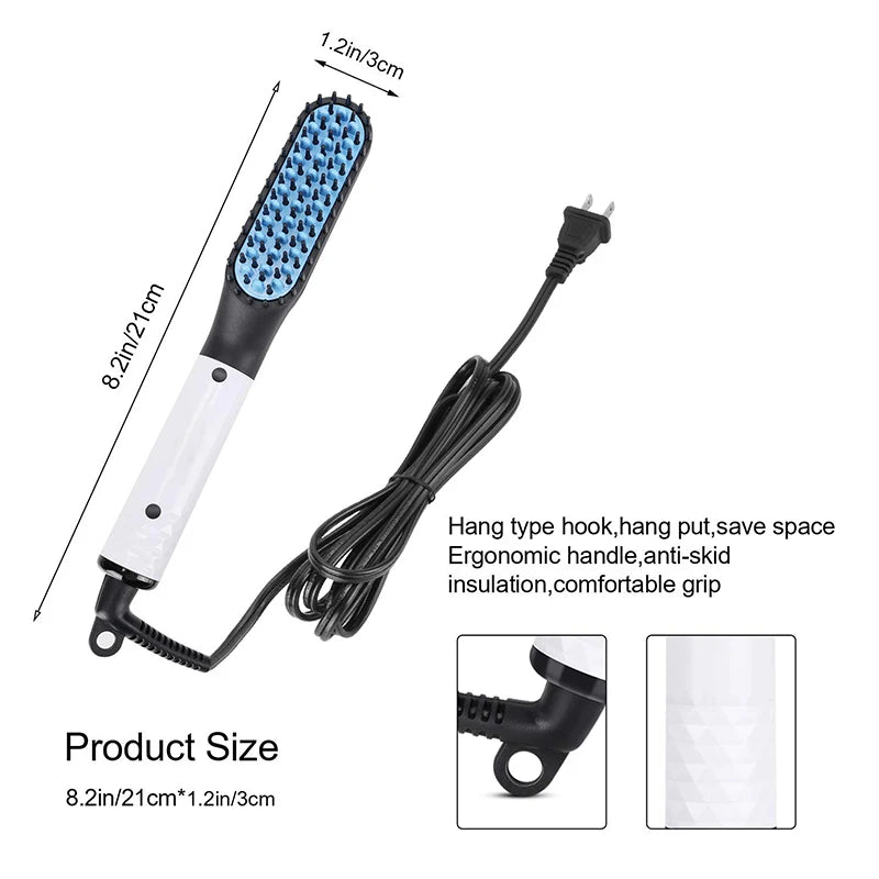 Professional Hair Comb Brush Beard Straightener Multifunctional Hair Straightening Comb Hair Curler Fast Heating Styling Tools