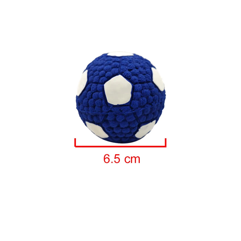 Soft Pet Ball Squeaky Toy For Small Large Dog Rugby Tennis Volleyball Football Basketball Latex Tooth Cleaning Training Toys