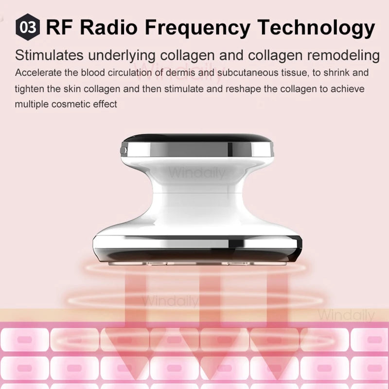 EMS & RF Radio Frequency Body Slimming Machine Fat Burner Slim Shaping Device LED Light Therapy Lose Weight Cellulite Massager