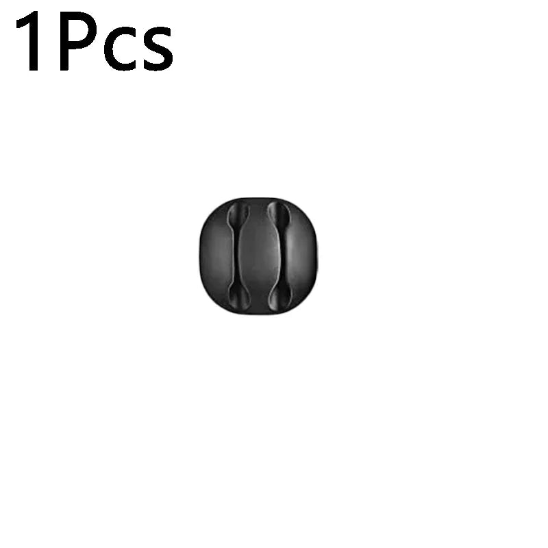 10/1Pcs Self-adhesive Cable Clips Silicone USB Cable Holder Organizer Wire Cord Management Clips for Home Office Desktop Tidy
