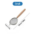 Wooden Handle Stainless Steel Small Colander Fine Mesh Oil Strainer Multi-function Filter Mesh Flour Sifter Kitchen Baking Tools