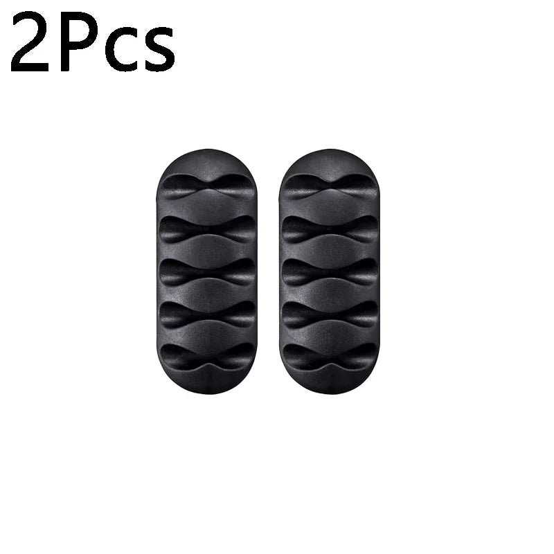10/1Pcs Self-adhesive Cable Clips Silicone USB Cable Holder Organizer Wire Cord Management Clips for Home Office Desktop Tidy