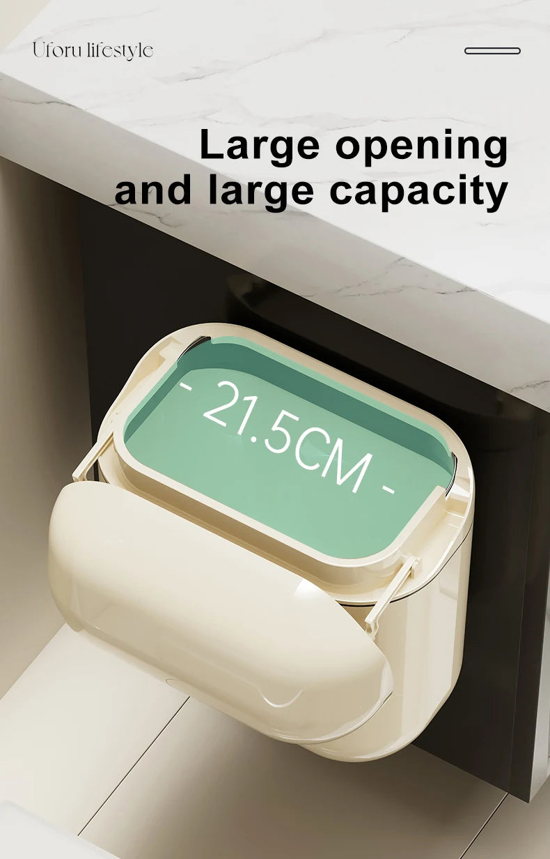 "UFORU household Large Capacity Wall-mounted  Trash Can  Kitchen storage organization"