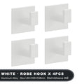 1-4Pcs Strong Adhesive Wall Hook Sticker Hanging Coat Rack Clothes Hanger Shower Robe 3M Hook Kitchen Bathroom Towel hooks Black