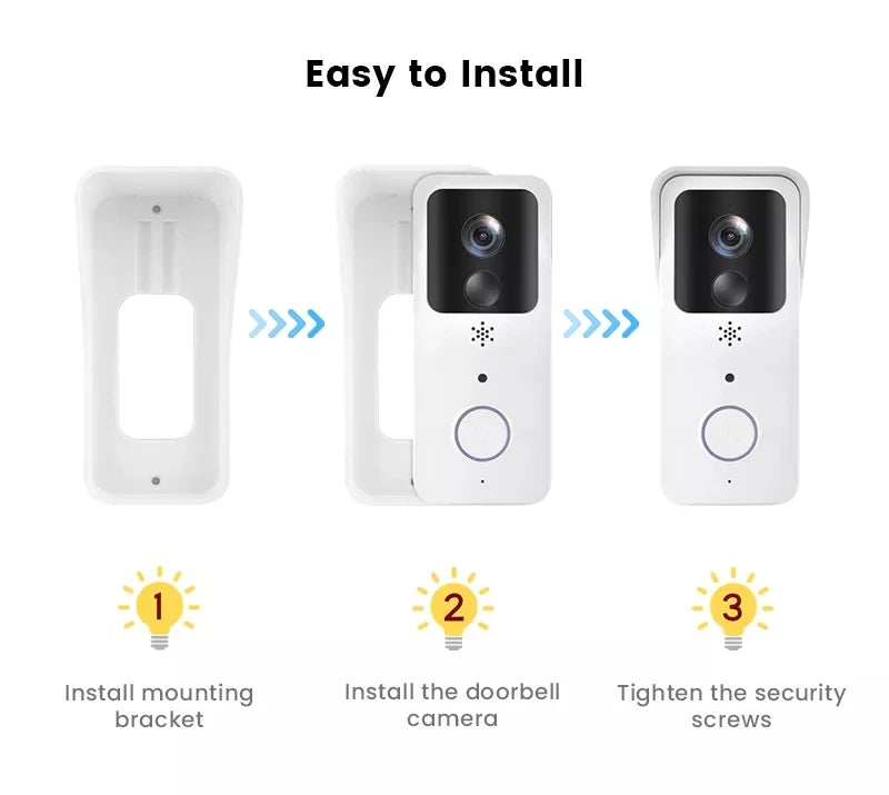 5G 2.4G WiFi Video Doorbell 1080P Tuya Smart Outdoor Wireless Intercom Waterproof Wireless Camera with AC/DC Power Ringing Bell