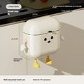 9L/12L Cartoon Hanging Trash Can With Lid Large Capacity No-Drill Wall Mounted Waste Bin Kitchen Bathroom Plastic Includes Hooks