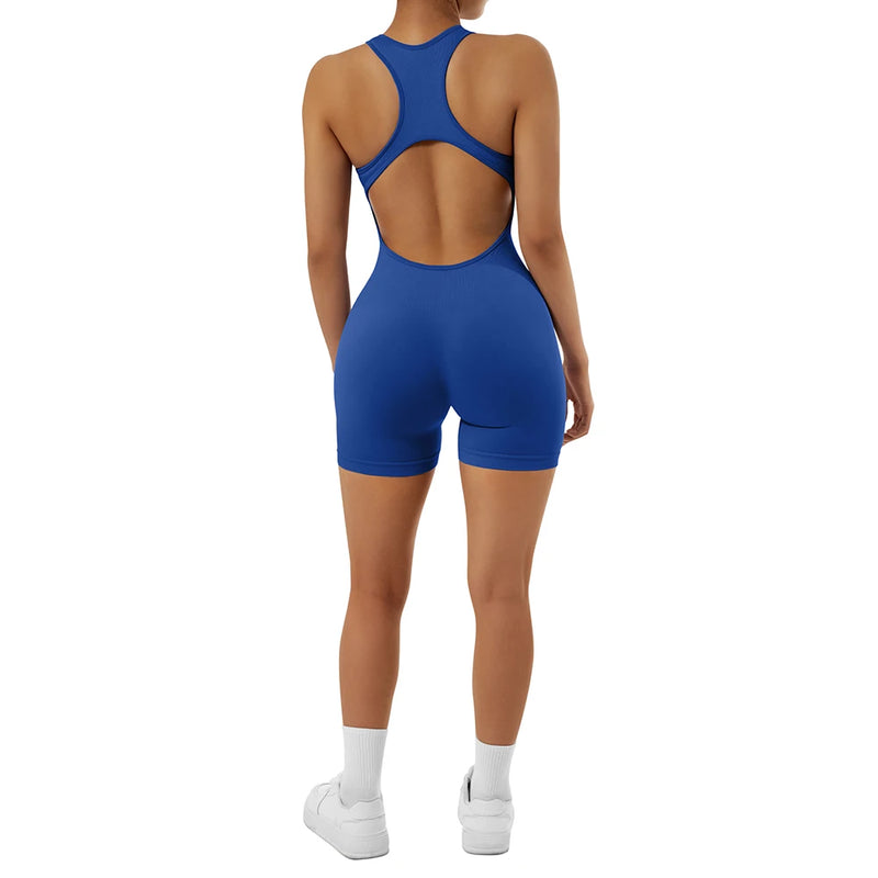 2024 Jumpsuits Women Yoga Shorts Female Sleeveless Sport Romper Bodysuits Summer Yoga Playsuits Skinny Gym Fitness Outfits