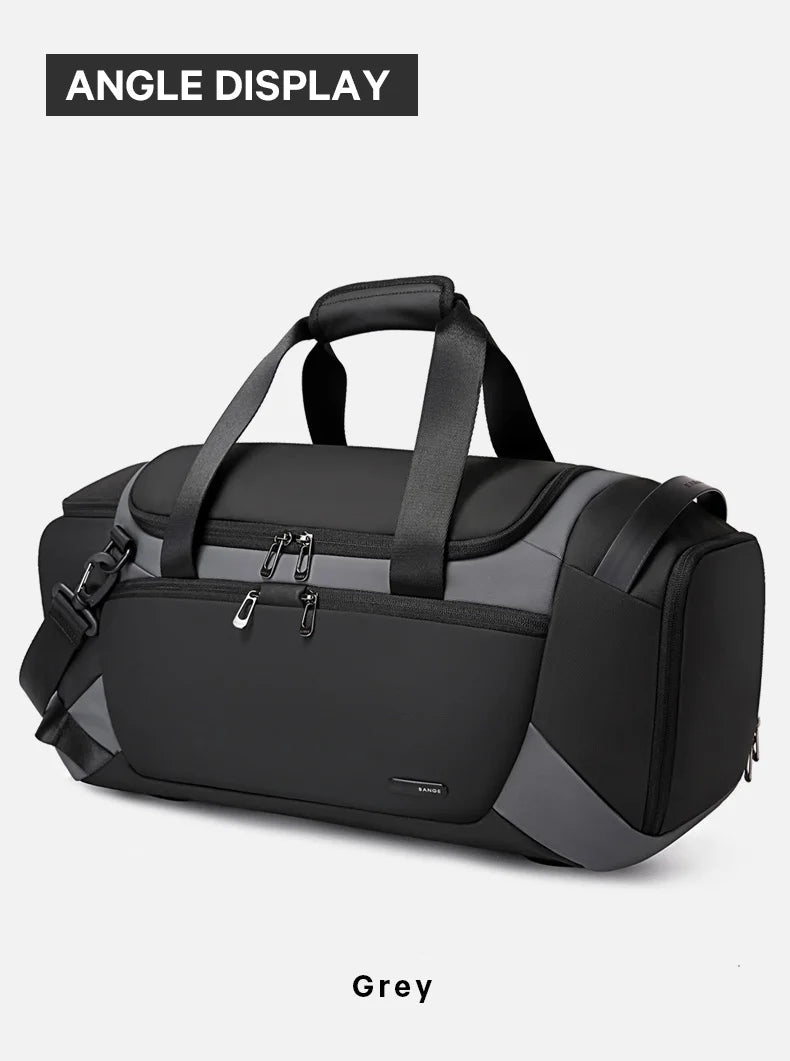BANGE Sports Waterproof Duffel Bags With Shoe Compartment 21 Inch Gym Bag For Men With Wet and Dry Compartment Travel Bags Gym