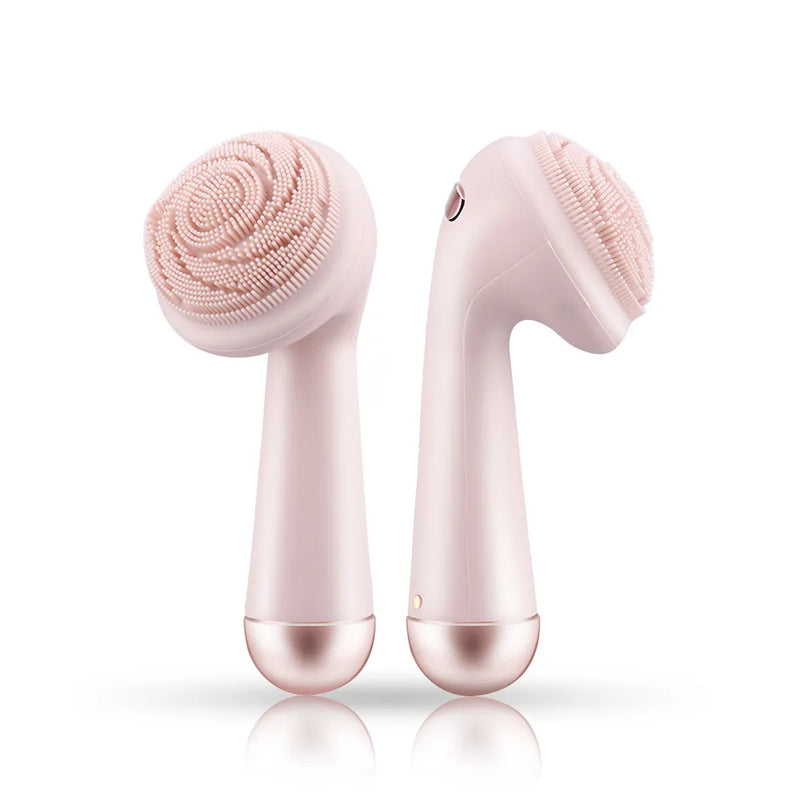 Electric Silicone Facial Brush Cleaner Vibration Roller Massage Pore Cleansing Instrument Waterproof Rechargeable Beauty Tool