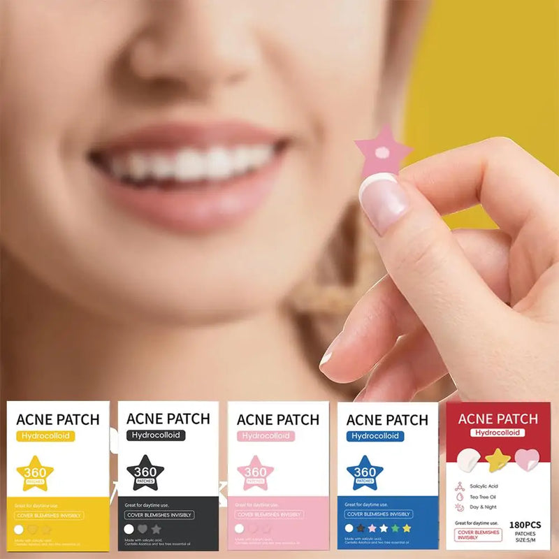 360Pcs Colorful Invisible Pimple Removal Anti-Acne Hydrocolloid Patches Spots Marks Concealer Beauty Makeup Tool Repair Sticker