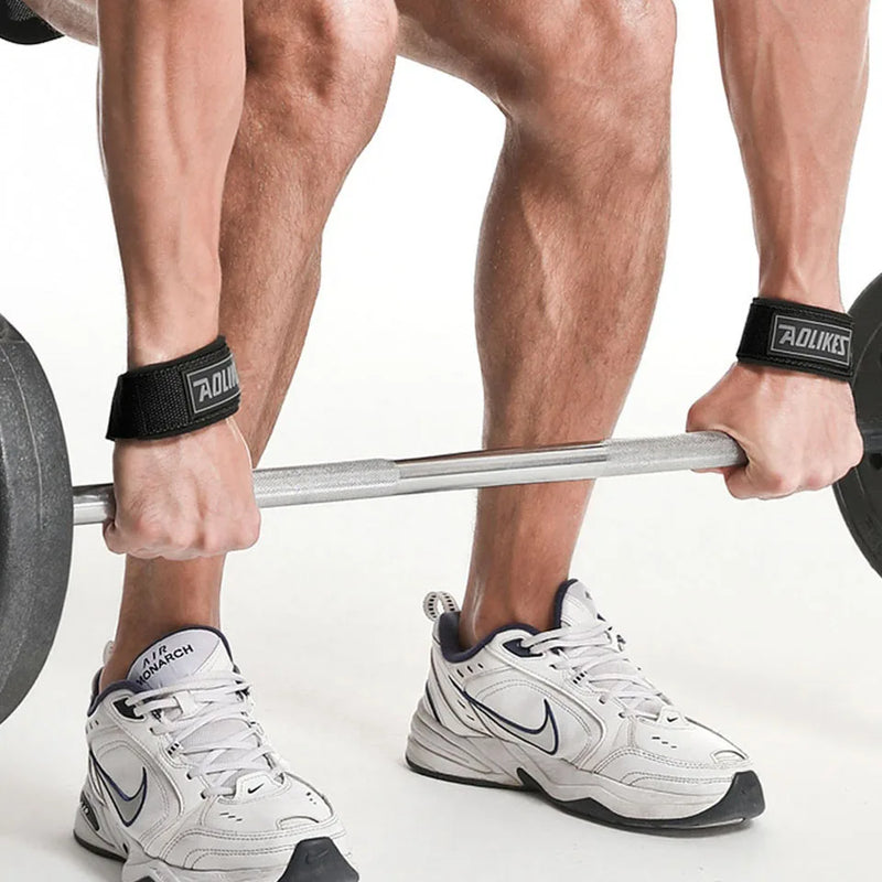 AOLIKES Weightlifting Wrist Straps Strength Training Adjustable Non-slip Gym Fitness Lifting Strap Wrist Support Grip Band