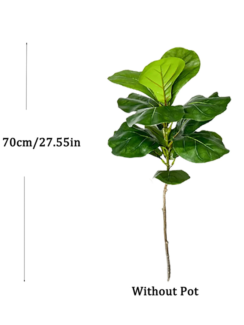 70-135cm Large Artificial Ficus Tree Fake Rubber Plants Branch Plastic Fiddle Leaves for Home Garden Indoor Outdoor Decor