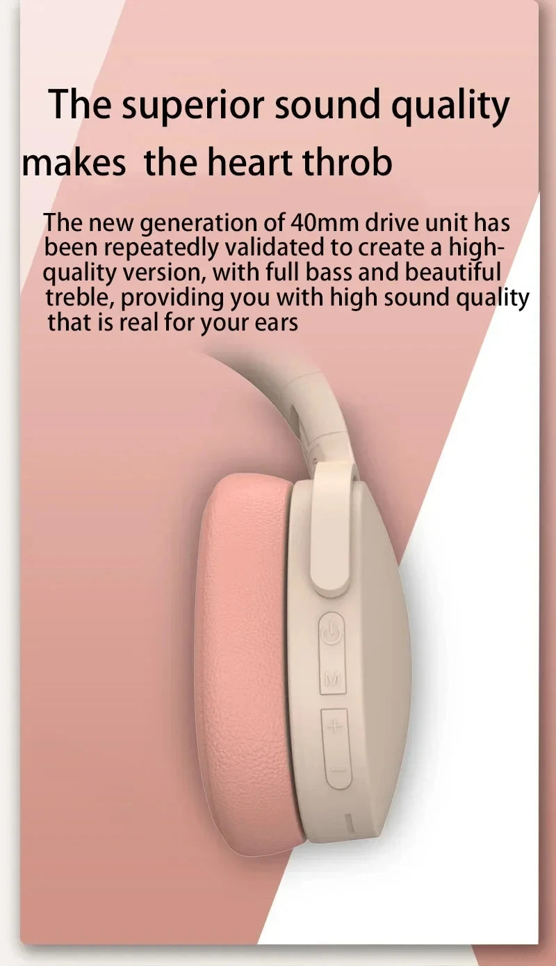 Xiaomi P2961 Wireless Headphones Bluetooth 5.3 Foldable 9D HIFI Stereo Sound Headset Long Battery Life Heavy Bass Earphone