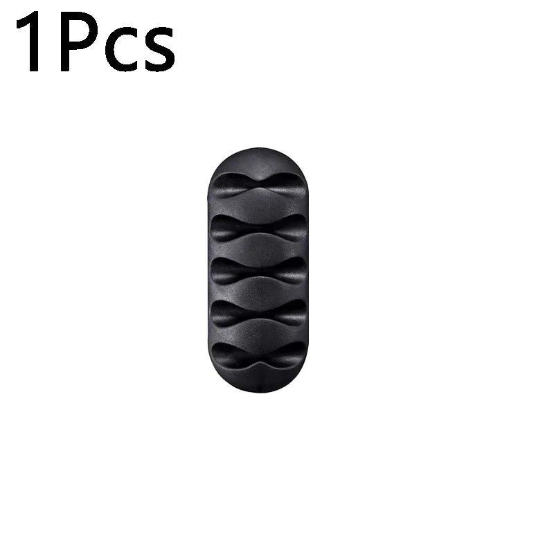 10/1Pcs Self-adhesive Cable Clips Silicone USB Cable Holder Organizer Wire Cord Management Clips for Home Office Desktop Tidy
