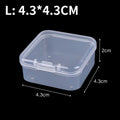 60/6PCS Mini Storage Box Transparent Square Plastic Box Earrings Jewelry Packaging Storage Small Square Box Jewelry Organizer