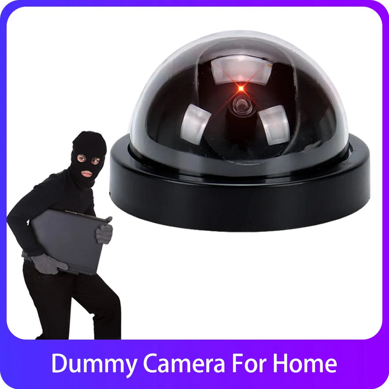 1Pcs Dummy Fake Camera with LED Red Light No Wiring Required Indoor Outdoor Fake Dome Security Camera Protection For Home